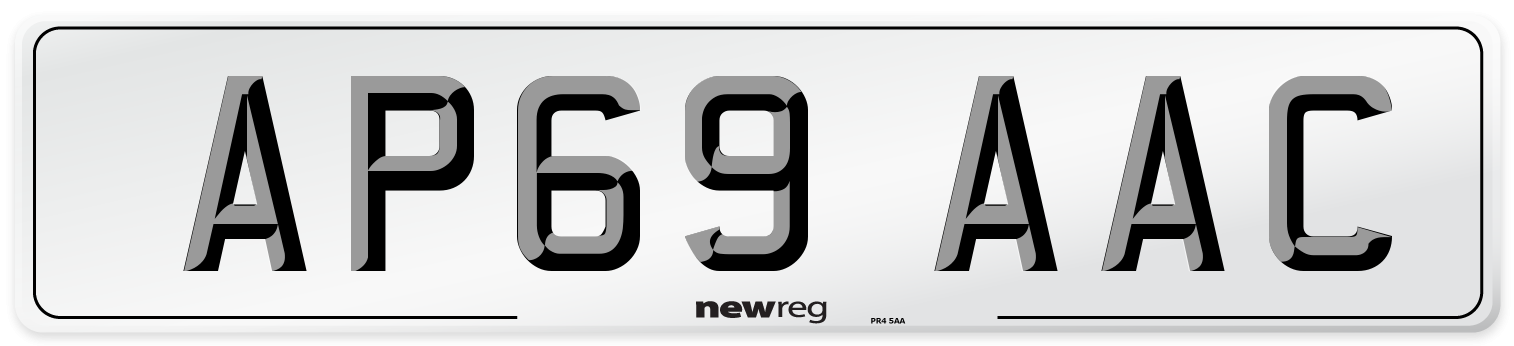 AP69 AAC Number Plate from New Reg